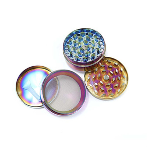 Cá nhân hoá tùy chỉnh thiết kế 4 phần hợp kim kẽm 63mm 50mm hút Herb kim loại máy xay - Product Image 3