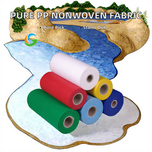 Fournisseur direct d'usine, tissu non tissé respirant en polypropylène 100% bon marché, uni/à pois/à croix, poids moyen - Product Image 2