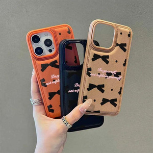Coque de téléphone portable en TPU avec support intégré, style coréen Ins, motif nœud plein écran, pour Apple <span class=keywords><strong>iPhone</strong></span> 17 Pro Max, mignonne, compatible avec les modèles 15, <span class=keywords><strong>14P</strong></span>, et sacoche de transport - Product Image 1