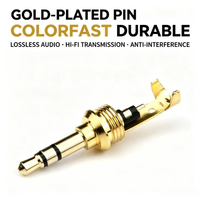 Prise jack 3,5 mm personnalisée, 3 pôles TRS, plaqué or, coque métallique pour smartphone, ordinateur, haut-parleur, kit d'assemblage de câble audio