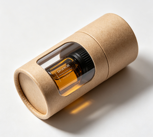 Craft Paper Tube Cosmetic Packaging with Gold <b>Foil</b> Logo for Essential Oil Bottles Recyclable Customizable Design - Product Image 2