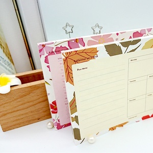 Cute flower school student undated desk agenda planner note pad <span class=keywords><strong>cancelleria</strong></span>: agenda settimanale agenda giornaliera memo pad - Product Image 5