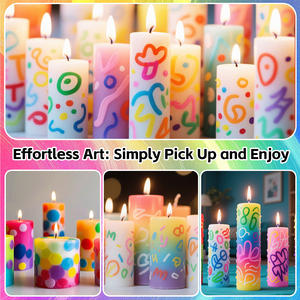 Bolígrafos de Cera para Velas, 24 Colores, 10 ml, Fáciles de Usar, Bolígrafos de Pintura con Purpurina para Manualidades, Fabricación de Velas, Regalos Navideños, Niños - Product Image 4