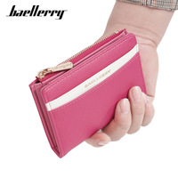 Dompet Kulit Wanita Anti-RFID Baellerry, Dompet Lipat Kulit PU Wanita dengan Banyak Slot Kartu, Dompet Mini Kecil untuk Wanita dan Gadis