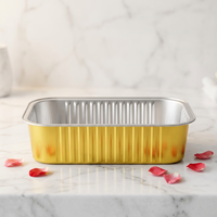 Moule à pain miniature en aluminium jetable de qualité alimentaire de 200 ml avec couvercle en plastique, pour la cuisson domestique
