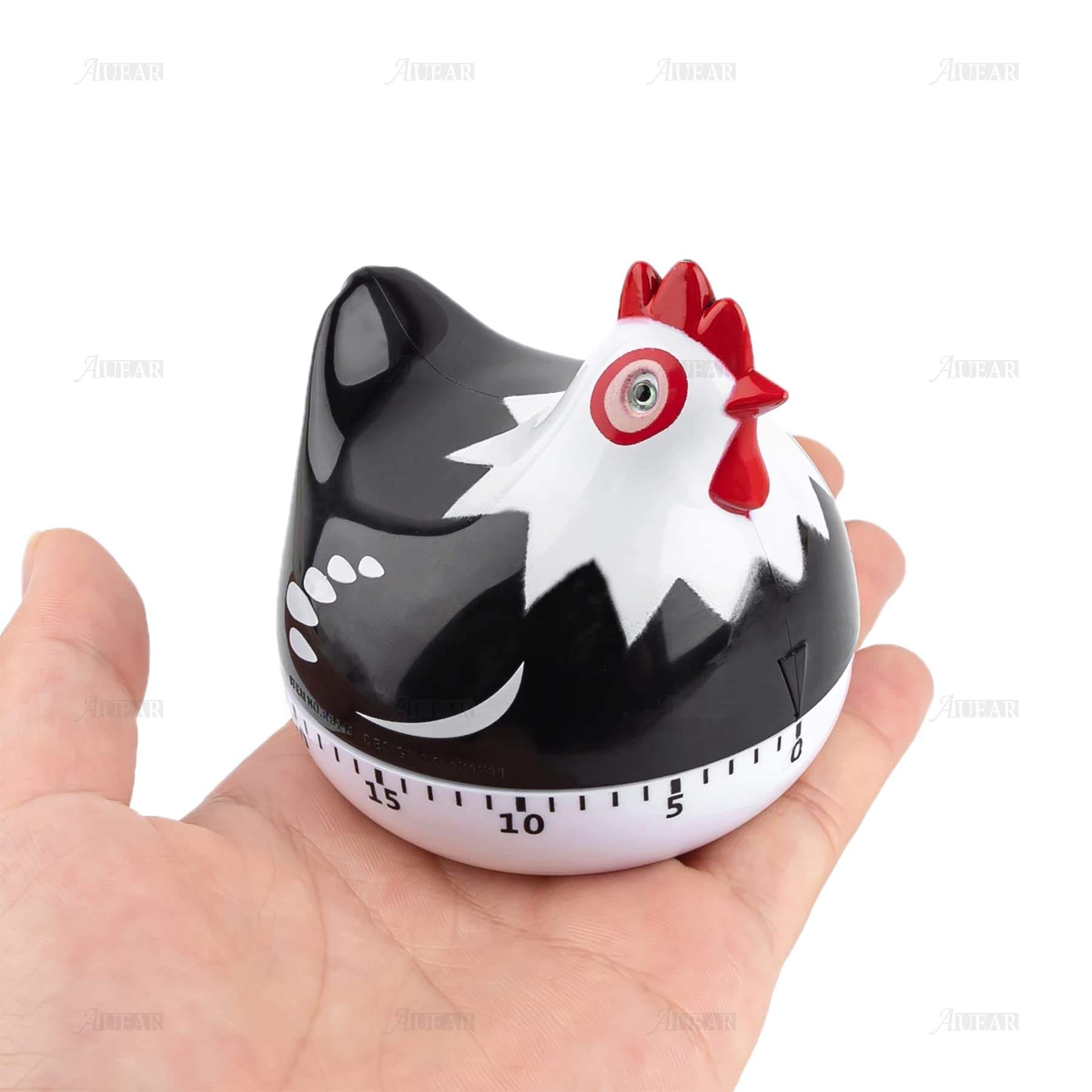 Cute 60 Minute Manual Kitchen Timer Hen Design Cooking Reminder and Baking Helper Kitchen Chronograph for Kitchen Use