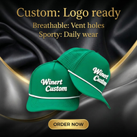 Casquette de baseball en polyester perforée à découpe laser, avec logo PVC personnalisé, 5 panneaux, style papa, pour le sport, vente en gros OEM