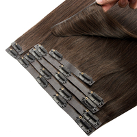 Nouvelle Arrivée Extensions de Cheveux Humains Remy Brésiliens 100% Vierges de Luxe, Simple/Double Trame, Clips Invisibles Sans Couture, Couleur Claire