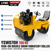 Compacteur routier tandem YSW070H de 700 kg avec tambour en acier de 530 mm