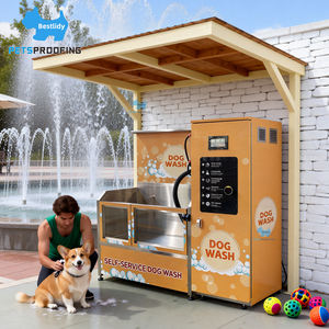 Estación de Lavado de Lujo para Perros con Doble Bañera y Dispensador de Premios, Máquina de Baño de Autoservicio para Mascotas en Tiendas de Cuidado Canino - Product Image 1