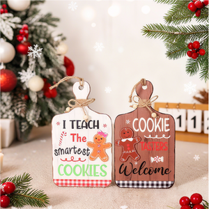 Natale pan <span class=keywords><strong>di</strong></span> zenzero <span class=keywords><strong>uomo</strong></span> in <span class=keywords><strong>legno</strong></span> targa appesa <span class=keywords><strong>a</strong></span> parete decorativo in <span class=keywords><strong>legno</strong></span> biscotto <span class=keywords><strong>uomo</strong></span> per negozio ornamento <span class=keywords><strong>di</strong></span> benvenuto - Product Image 2