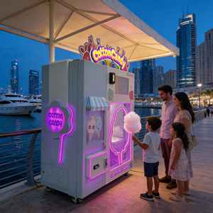 Máquina Expendedora de Algodón de Azúcar Automática y Confiable de Doble Cámara con Gran Capacidad para Parques de Diversiones y Comedores Escolares - Product Image 3