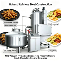 Machine à frire à basse température industrielle personnalisable REALDOT, solution complète de production de snacks pour les usines alimentaires