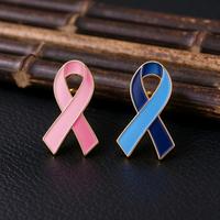 Broche personnalisée émail 3CM pour la sensibilisation au cancer du sein, ruban de l'espoir, badge de charité pour survivants, collecte de fonds, bénévole