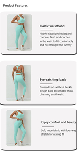 Chaleco deportivo a prueba de golpes de secado rápido, superventas, para levantar las caderas y absorber el sudor, conjuntos de Yoga para mujer, <span class=keywords><strong>B612</strong></span> - Product Image 4