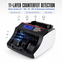 Compteur de billets 03E LCD ultra silencieux <60dB avec trémie à chargement par le haut et détection de demi-billets (130 pièces)
