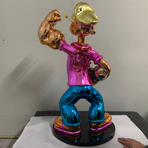 Vibrant <strong>Popeye</strong> with Red <strong>Shirt</strong> Resin Statue Accent for Home Decor 6 X 13" X 17"H - Product Image 5