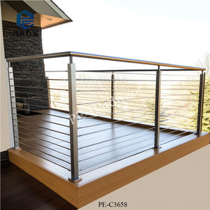 Balustre <span class=keywords><strong>de</strong></span> <span class=keywords><strong>Terrasse</strong></span> <span class=keywords><strong>en</strong></span> Acier Inoxydable 304 Brossé, Câble <span class=keywords><strong>en</strong></span> <span class=keywords><strong>PVC</strong></span> pour Balcon, Rampe d'Escalier, Plancher, <span class=keywords><strong>Balustrade</strong></span> - Product Image 5
