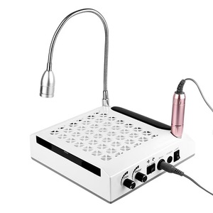 Aspirateur à ongles 4-en-1 80W avec polisseuse, lampe d'éclairage, forte aspiration, perceuse à ongles, collecteur de poussière et repose-bras - Product Image 1