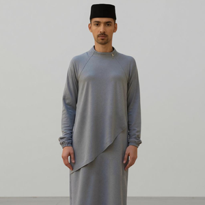 Fournisseur Malaisien Raya 2025 Moden Jubah pour femmes, style décontracté, poitrine plissée, sans repassage, tissu frais, coupe régulière, respirant, qualité constante - Product Image 4