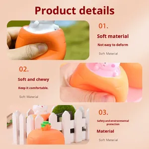 Wanxiong Cute Easter Squishy Bunny Toy Soft Carrot Design <b>Random</b> Blind Box Stress Relief <b>Gift</b> - Product Image 4