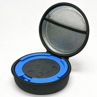 Étui de transport isotherme rond personnalisé en EVA, sac de rangement rigide thermique isolé en feuille d'aluminium pour flacons de 3/10 ml