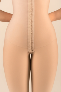 Body sculptant une pièce beige pour femme, effet amincissant et extensible - Product Image 2