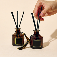 Diffuseur à roseaux en verre, flacon d'arôme vide, pot de parfum 50ml 100ml 150ml, logo personnalisé, transparent, luxe, décoration maison, bureau, hôtel, cadeau