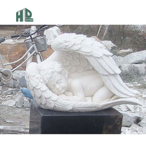 Statua di Angelo <span class=keywords><strong>Venere</strong></span> a Grandezza Naturale in Marmo Bianco Naturale Intagliata a Mano per Decorazione Esterna del Giardino - Product Image 2