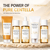 Kit de Soins de Voyage Madagascar Centella : Nettoyant, Tonique, Sérum, Crème, Huile Démaquillante – Apaisant, Réparateur et Hydratant pour Peaux Sensibles