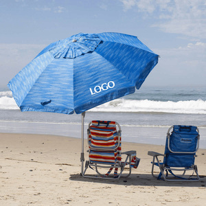 Sombrillas de <span class=keywords><strong>Playa</strong></span> Promocionales Personalizadas de Alta Resistencia de 6 y 7 Pies, con Protección UV, Rayas y Logotipo Impreso - Product Image 1