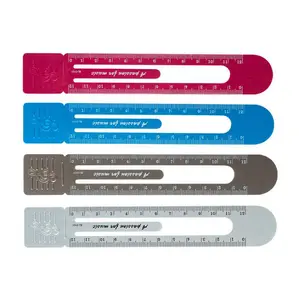 Clip de Metal de Color personalizado versátil con marcapáginas de escala, regla de aluminio para lectores de libros y páginas
