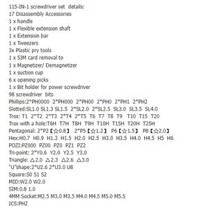 Ensemble de tournevis mini 115 en 1 de haute qualité, ensemble de tournevis d'usine <span class=keywords><strong>pas</strong></span> <span class=keywords><strong>cher</strong></span>, prix bas, ensemble de tournevis multifonctionnel, utilisation polyvalente - Product Image 6