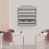 Étagère murale en métal classique à 5 niveaux, gain de place, organisateur polyvalent pour vernis à ongles, huiles essentielles, maison