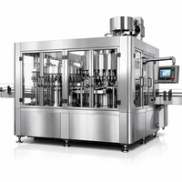 Ligne complète de traitement d'eau minérale 12000BPH et machine de remplissage, étiquetage et emballage 3-en-1 pour bouteilles PET CE COMARK