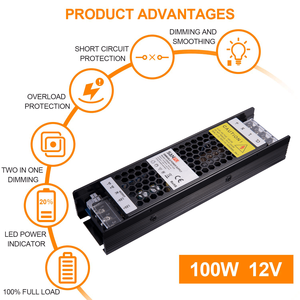 Bộ Nguồn Chuyển Mạch Led 12V 24V AC Sang DC Mỏng Siêu Mỏng Chế Độ Công Tắc Nguồn Triac Mờ Mờ 0/10V 3 Trong 1 - Product Image 3