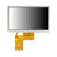 Modul Layar LCD 4.3 Inci 40-Pin TFT Transmissive RGB Antarmuka 24-Bit 500 Nits Terang 480*RGB*272