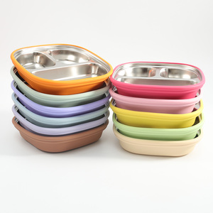Ensemble d'alimentation pour bébé avec base à ventouse, en silicone sans BPA, vaisselle étanche pour l'alimentation des enfants - Product Image 1
