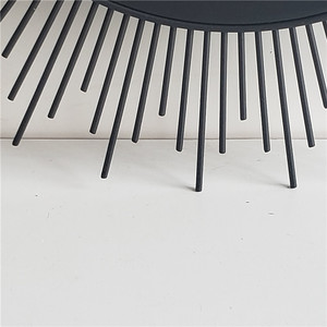 Noir Rond Mur <span class=keywords><strong>Miroir</strong></span> En Métal Rustique D'accent <span class=keywords><strong>Miroir</strong></span> Pour Salle De Bain, Entrée, Salle À Manger et Salon - Product Image 4