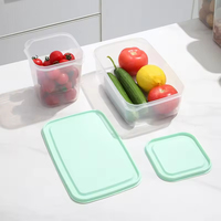17-delige set plastic voedselbewaarcontainers met transparante deksels en afsluitbare containers voor koelkastopslag