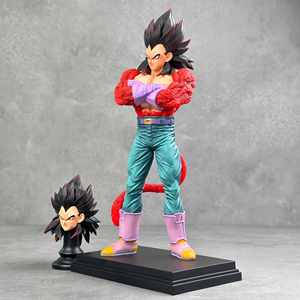 Figurines de manga de dessin animé de 30 cm, statues DRAGON <span class=keywords><strong>BAII</strong></span>, deux têtes interchangeables, Super Saiyan 4 Vegeta, modèle de jouet, cadeaux, figurine d'anime en PVC - Product Image 4