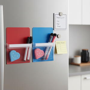 Tableau blanc magnétique en acier inoxydable de style Art Déco de marque UCI, organisateur mural en plastique pour salle de bain, type sol, vente en gros - Product Image 1