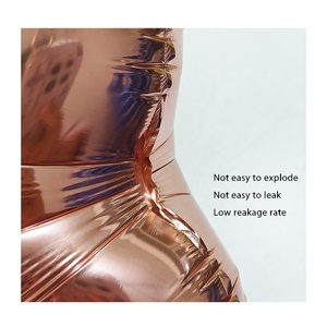 Decorazioni per feste di san valentino di nozze ti amo palloncino a forma di lettera a forma di cuore elio metallizzato oro rosa palloncino in Mylar rosso dorato - Product Image 2