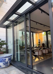Design moderne Aluminium Verre Véranda de jardin extérieur Véranda Solarium à toit incliné Solarium - Product Image 3