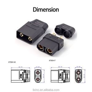 الأكثر مبيعًا موصل ذكر إناث أسود XT90H من Amass XT90 مع سدادة أكفان لبطارية ليبو Lipo c - Product Image 2