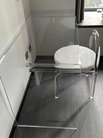 Table de toilette en acrylique transparente, luxe léger, simple et moderne, bureau de travail, bureau d'ordinateur