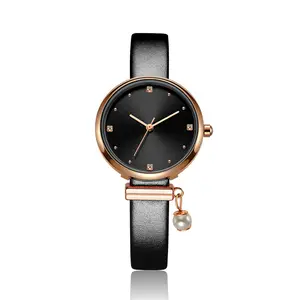 Factory Simple Japan Movement Quartz Watch Vogue Elegance Pearl Pendant Jewelry Watches For Women Waterproof Ladies Wristwatches