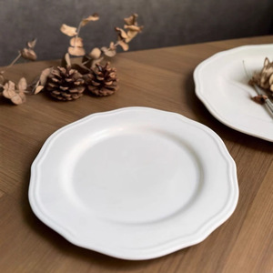 Piatto in ceramica bianca pura in pizzo antico francese europeo piatto avanzato per Dessert piatto da portata Dim Sum - Product Image 4