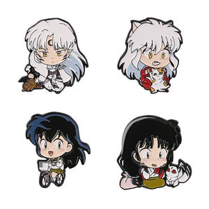 Pin Sming 3cm Inuyasha Kagome Sesshoumaru Jepang mengumpulkan dekorasi Anime paduan lencana Pin bros - Product Image 5