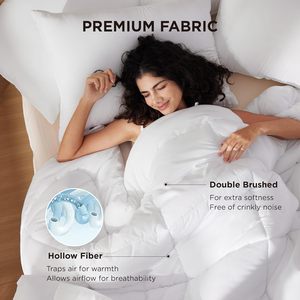 Bedsure Comforter Duvet Insert Queen Size Down Alternative All Season <b>Bedding</b> With 8 Tabs - Product Image 3